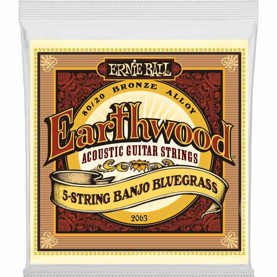 Ernie Ball 2063 Earthwood 5-String Banjo Bluegrass Loop End 80/20 Acoustic 9-20-Andy's Music