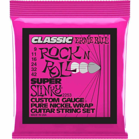Ernie Ball 2253 Super Slinky Classic Rock n' Roll Nickel Wrap Electric Guitar 9-42-Andy's Music