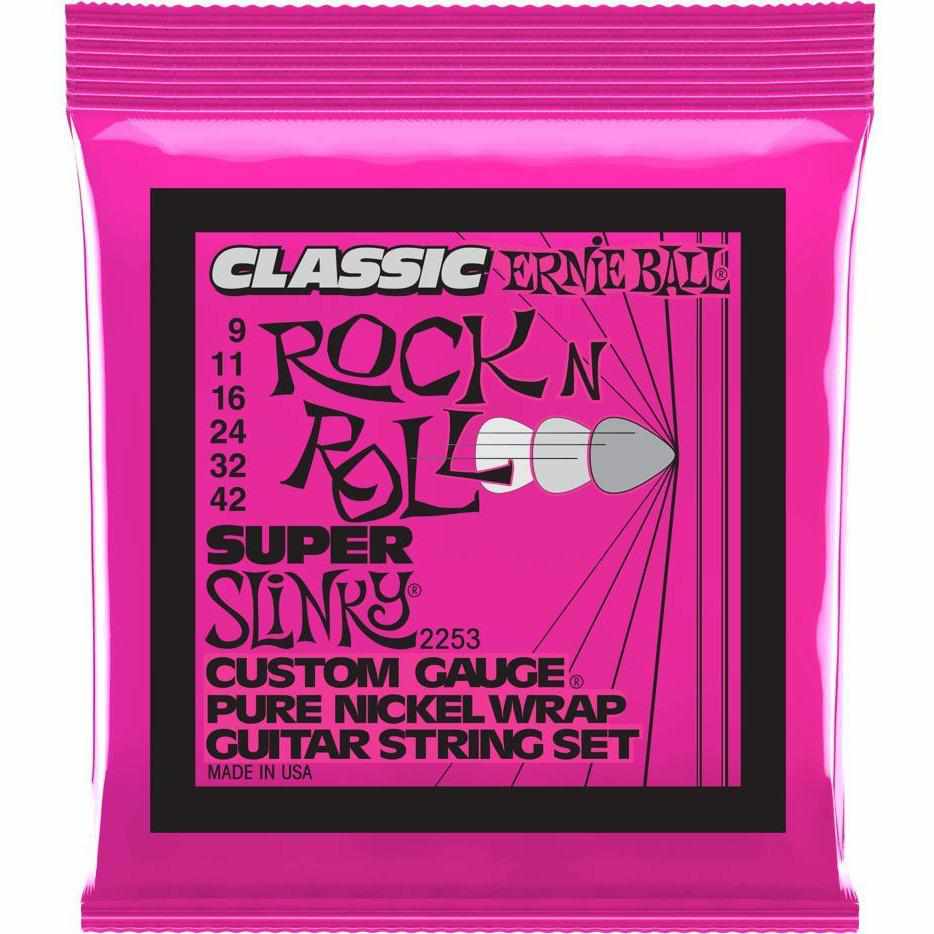 Ernie Ball 2253 Super Slinky Classic Rock n' Roll Nickel Wrap Electric Guitar 9-42