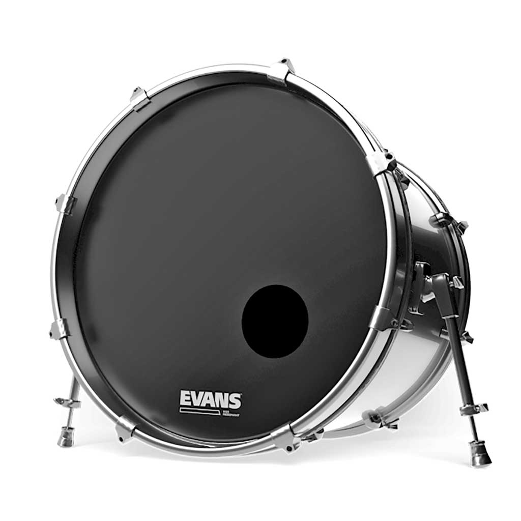Evans EQ3 Resonant Series Black Bass Drum Head, 22 Inch-Andy's Music