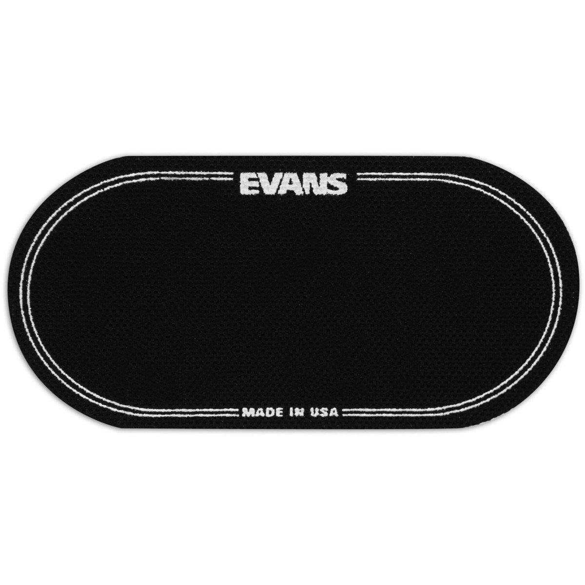 Evans EQPB2 EQ Black Nylon Double Bass Drum Patch – Double Pedal Kick Drum Head Protector-Andy's Music