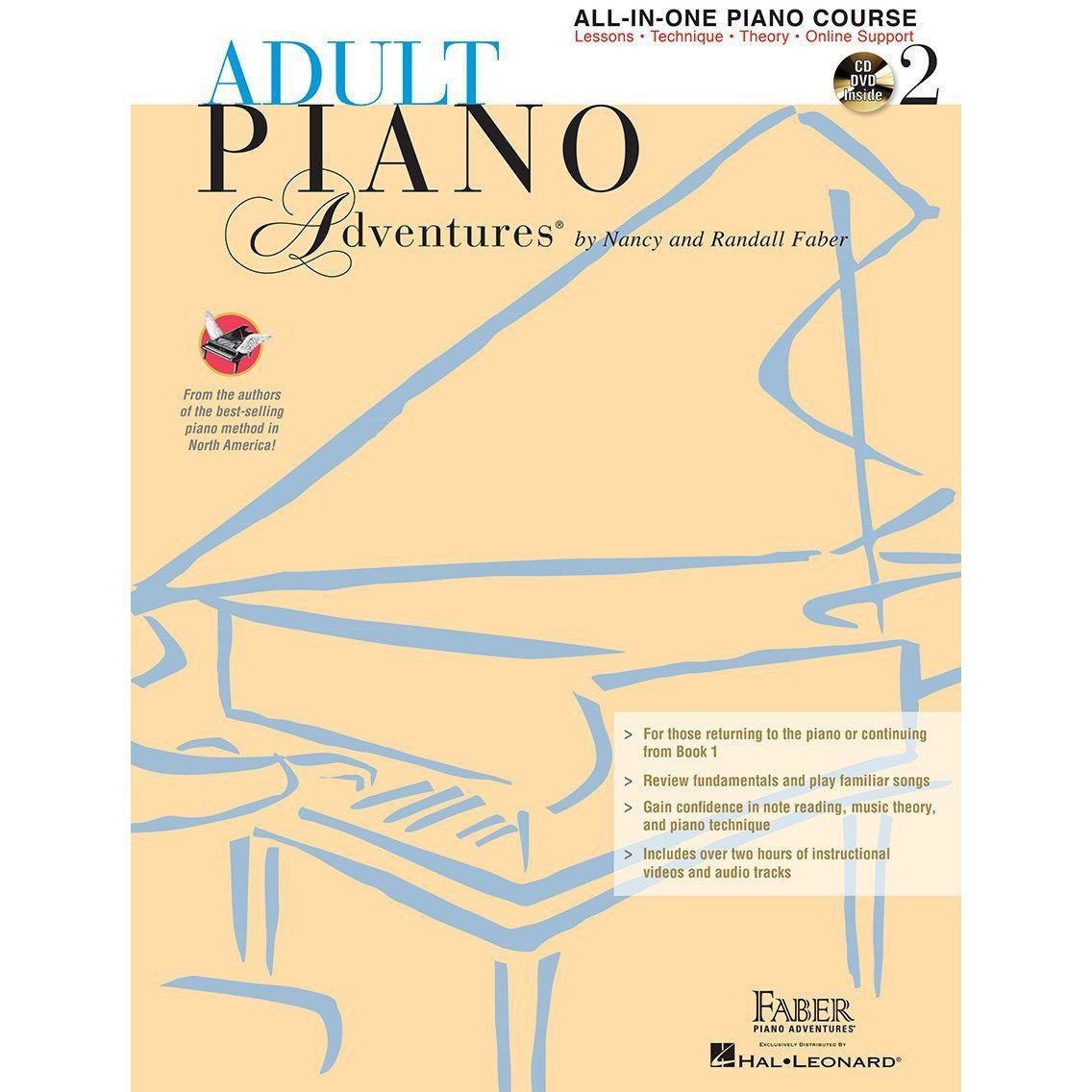 Faber Adult Piano Adventures All-in-One Course-2-Lesson w/ CD-Andy's Music