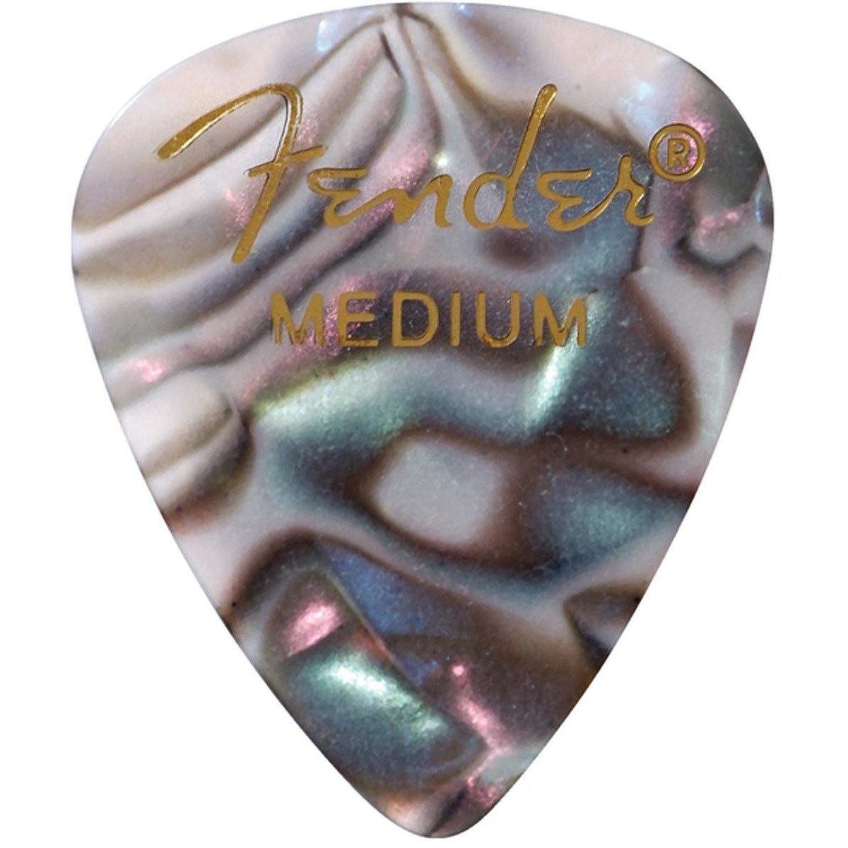 Fender 351 Shape Premium Picks 12 Count Pack-Medium-Abalone-Andy's Music
