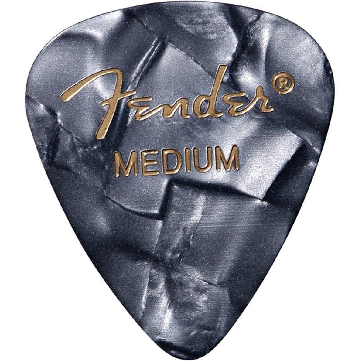 Fender 351 Shape Premium Picks 12 Count Pack-Medium-Black Moto-Andy's Music