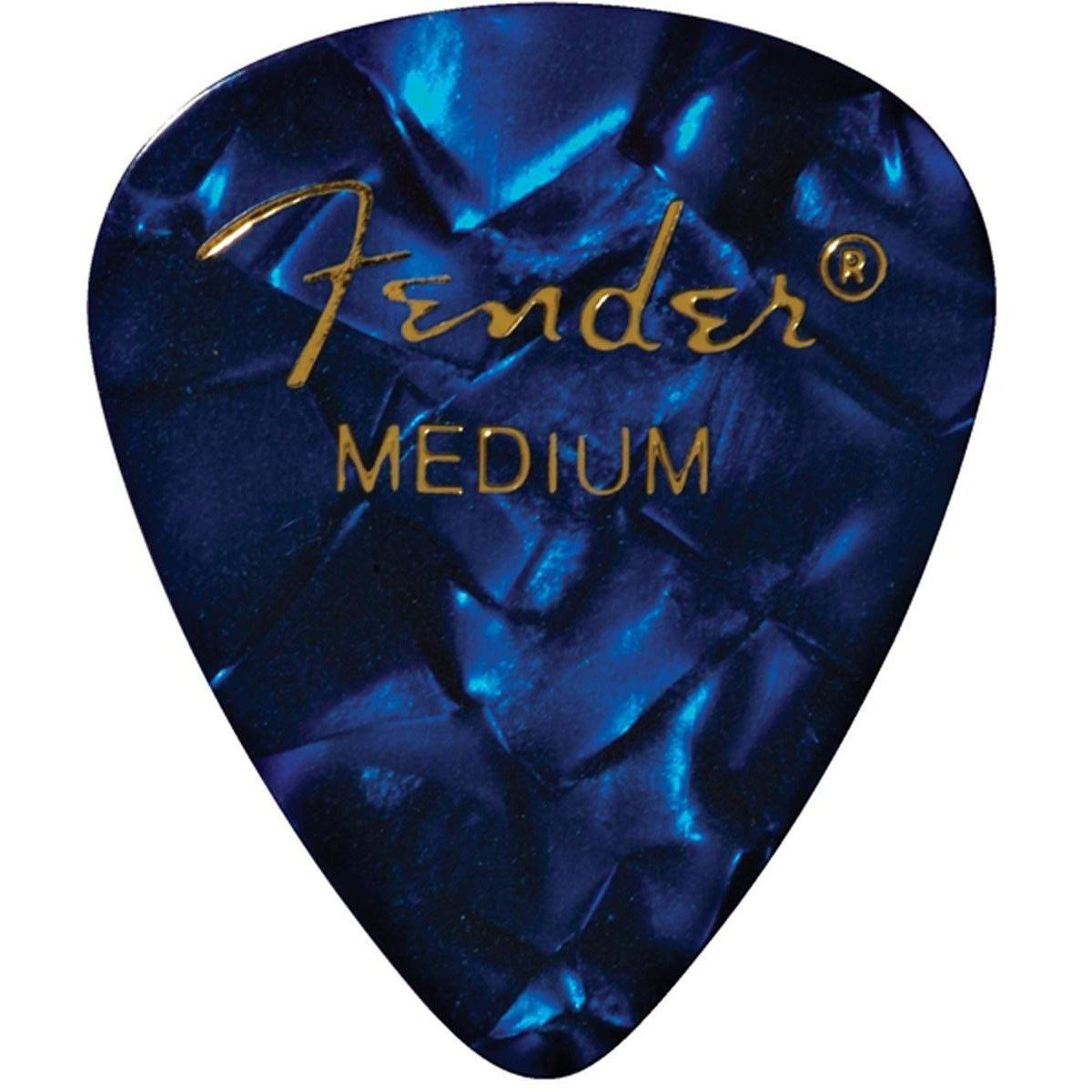 Fender 351 Shape Premium Picks 12 Count Pack-Medium-Blue Moto-Andy's Music