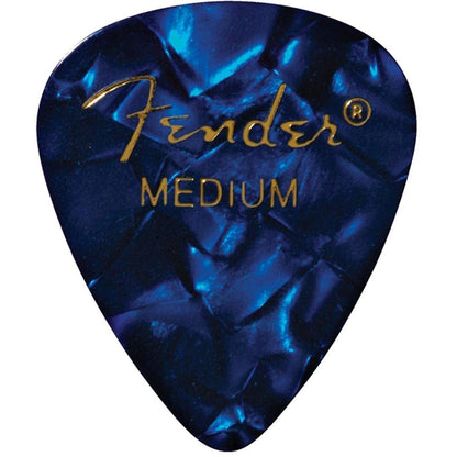 Fender 351 Shape Premium Picks 12 Count Pack-Medium-Blue Moto-Andy's Music