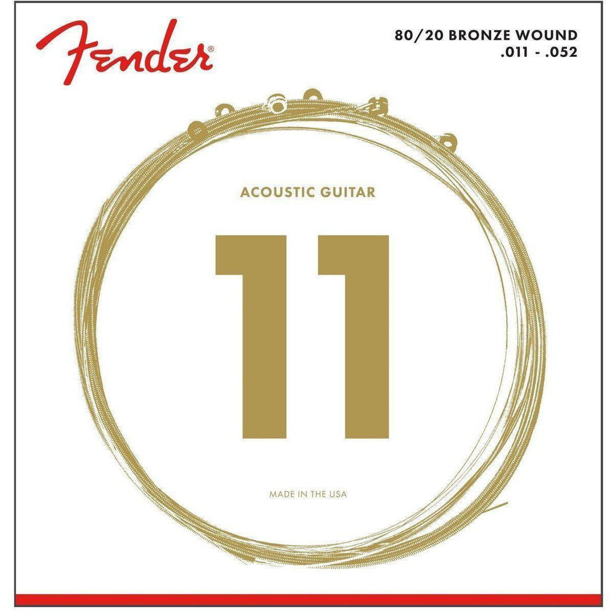 Fender 80/20 Bronze Acoustic Strings-.011 - .052-Andy's Music
