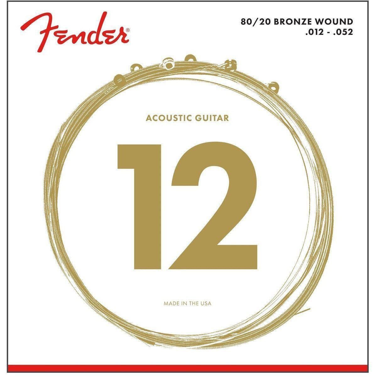 Fender 80/20 Bronze Acoustic Strings-.012 - .052-Andy's Music