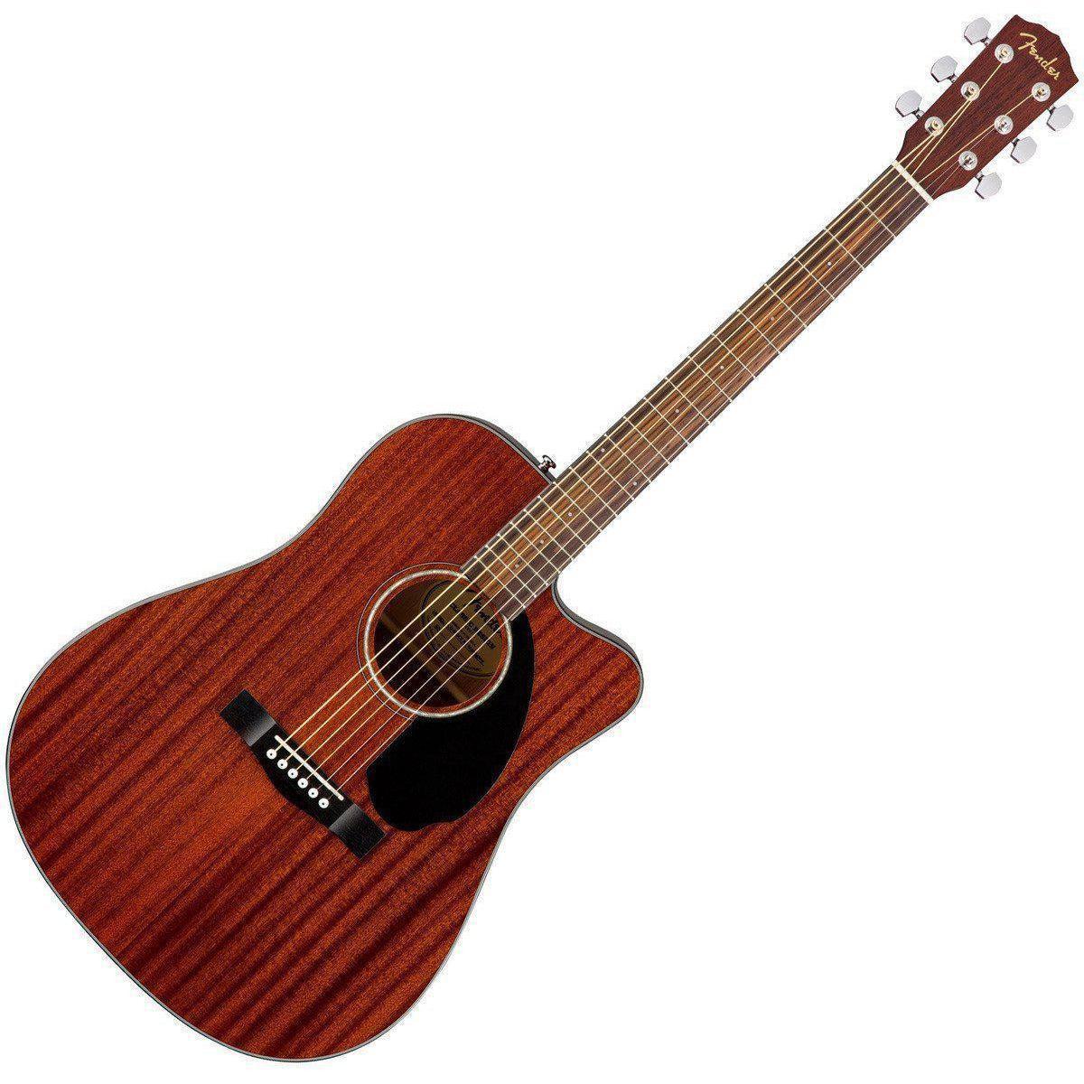 Fender CD60SCE Cutaway Acoustic-Electric Guitar All Mahogany Body-Andy's Music