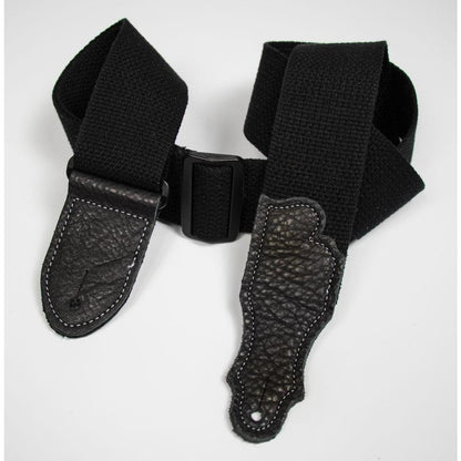 Franklin 2" Black Cotton Guitar Strap - 1BKBK-Andy's Music