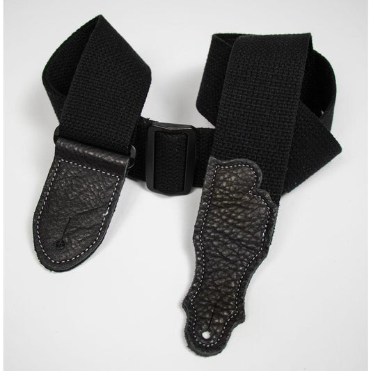Franklin 2" Black Cotton Guitar Strap - 1BKBK-Andy's Music