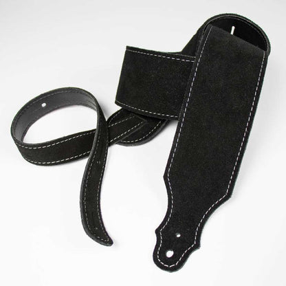 Franklin 2.5" Purist Suede Guitar Strap with Buck Backing-Black-Andy's Music