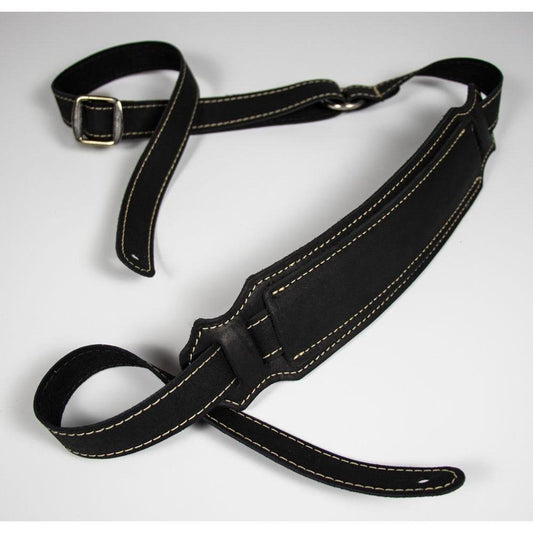 Franklin Vintage Leather Guitar Strap-Black-V1BKN-Andy's Music