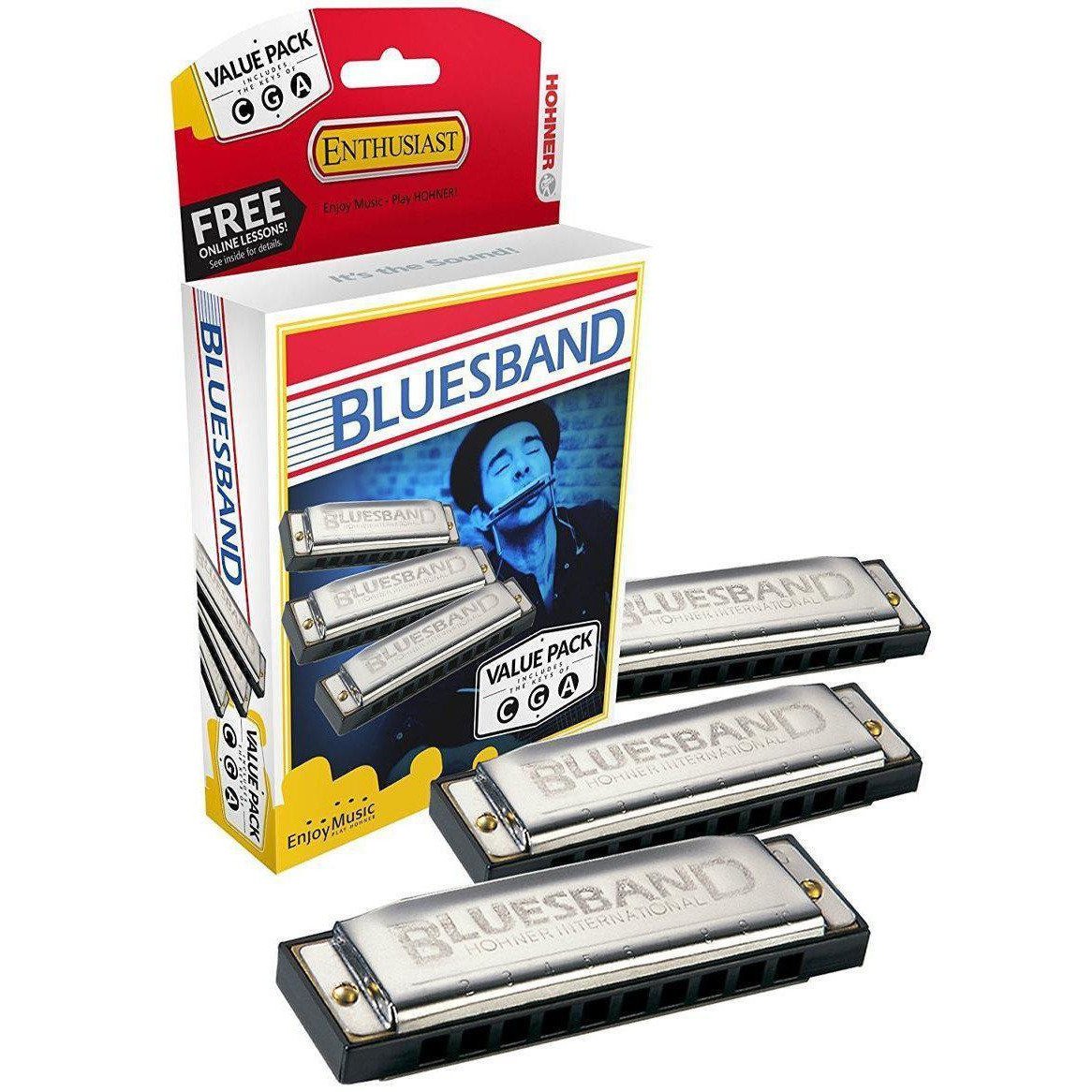 Hohner 3P1501BX Bluesband 3-Pack - Keys of G, A, and C-Andy's Music