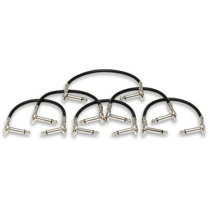 Hosa 6" Guitar Pedal Patch Cables with 1/4" Right Angle Connectors-Andy's Music