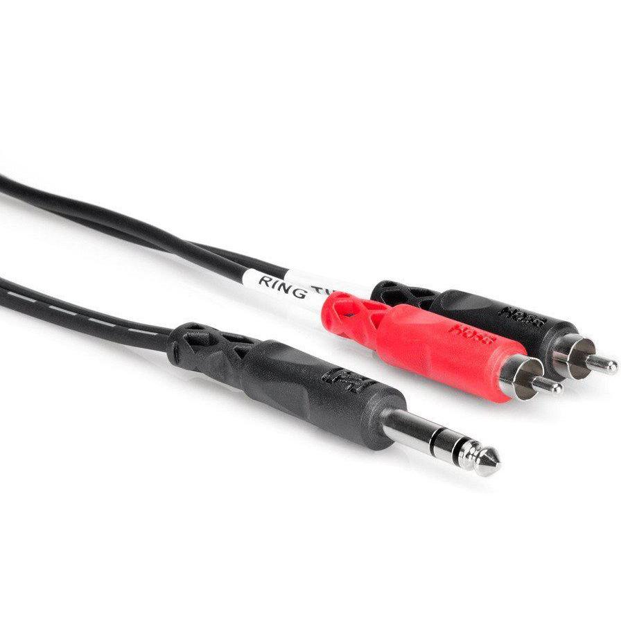 Hosa Insert Cable 1/4" TRS to Dual RCA, TRS202-Andy's Music