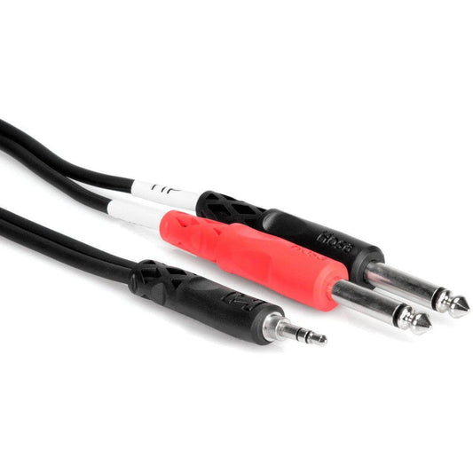 Hosa Stereo Breakout 3.5 mm TRS to Dual 1/4" TS Cable-Andy's Music