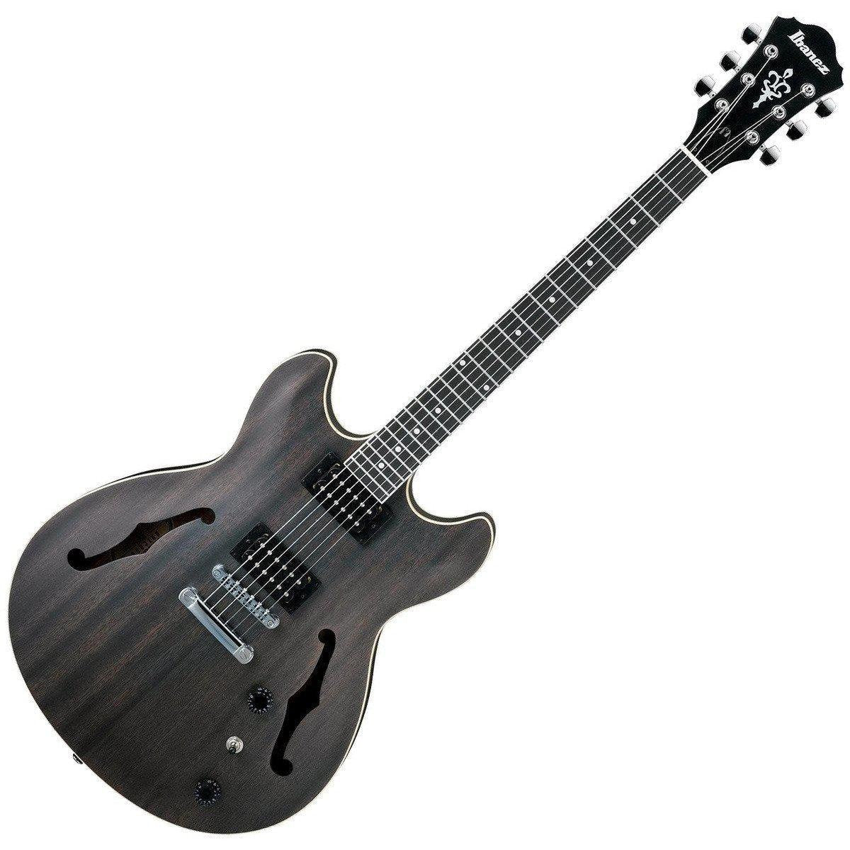 Ibanez AS53TKF Semi Hollow Body Electric Guitar Transparent Black Flat