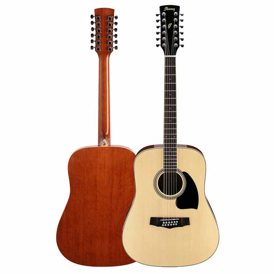 Ibanez PF1512 12-String Acoustic Guitar Natural Finish