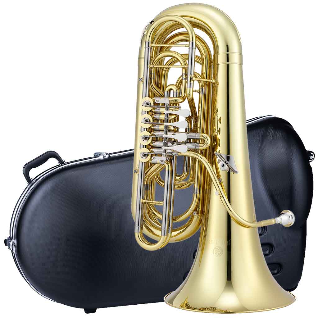 Jupiter JTU1140 3/4 Size Small Tuba With Rolling Case-Andy's Music