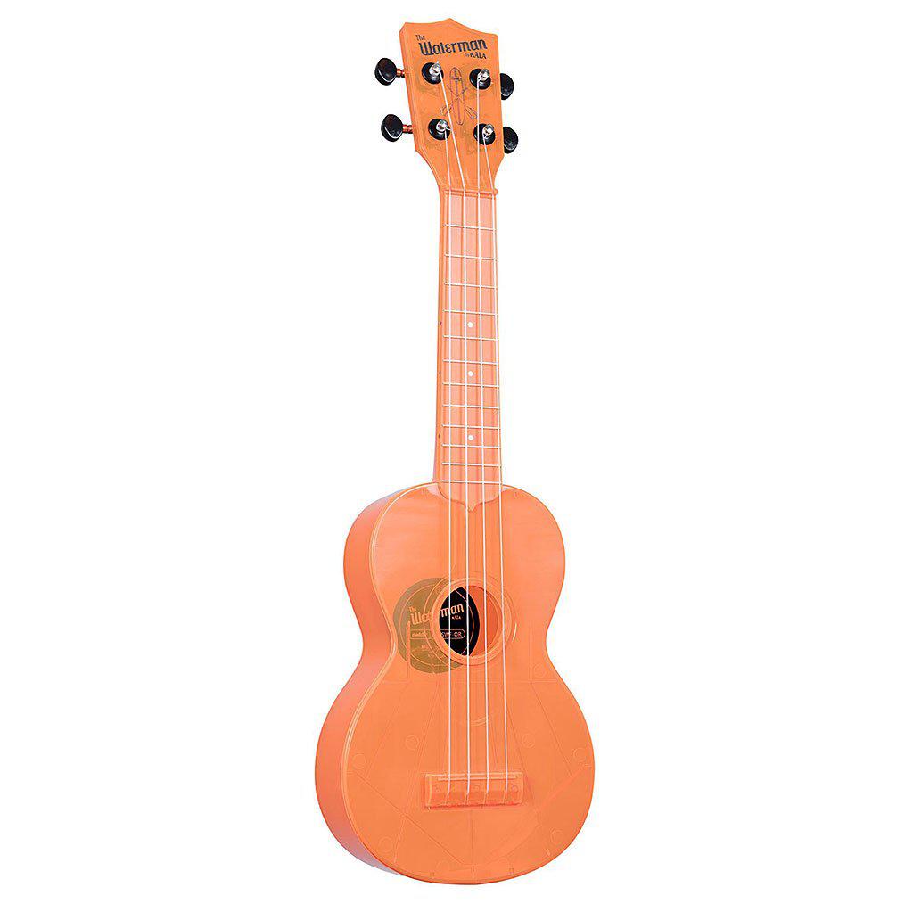 KALA Waterman Soprano Ukulele With Bag-Fluorescent Orange-Andy's Music