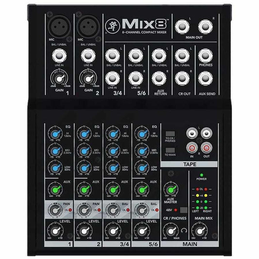 Mackie MIX8 8-Channel Compact Mixer-Andy's Music