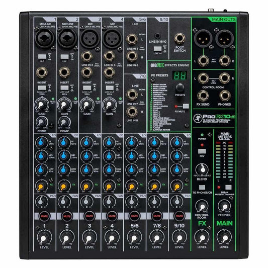 Mackie ProFX10v3 10-Channel Effects Mixer With USB-Andy's Music