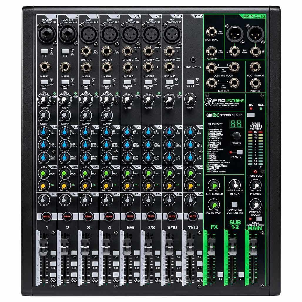 Mackie ProFX12v3 12-Channel Effects Mixer With USB-Andy's Music