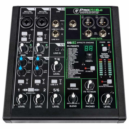 Mackie ProFX6v3 6-Channel Effects Mixer With USB-Andy's Music