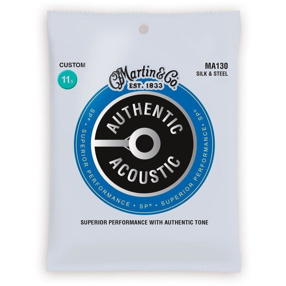 Martin MA130 SP Authentic Acoustic Silk & Steel Guitar Strings-Andy's Music