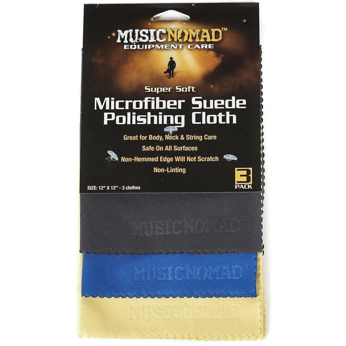 Music Nomad MN203 Super Soft Microfiber Suede Polishing Cloth - 3 Pack