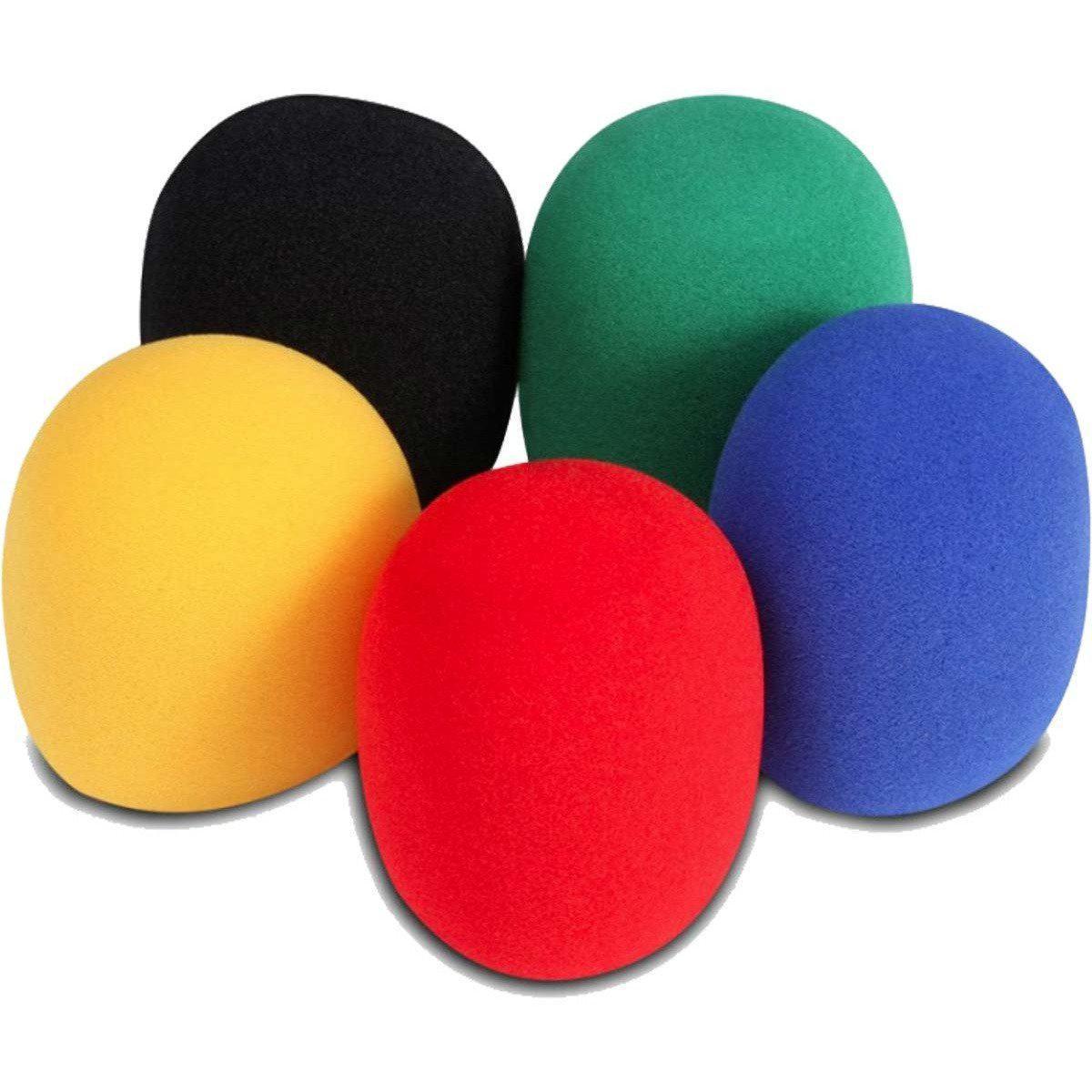 On-Stage Assorted Color Microphone Windscreens 5 Pack ASWS58C5-Andy's Music