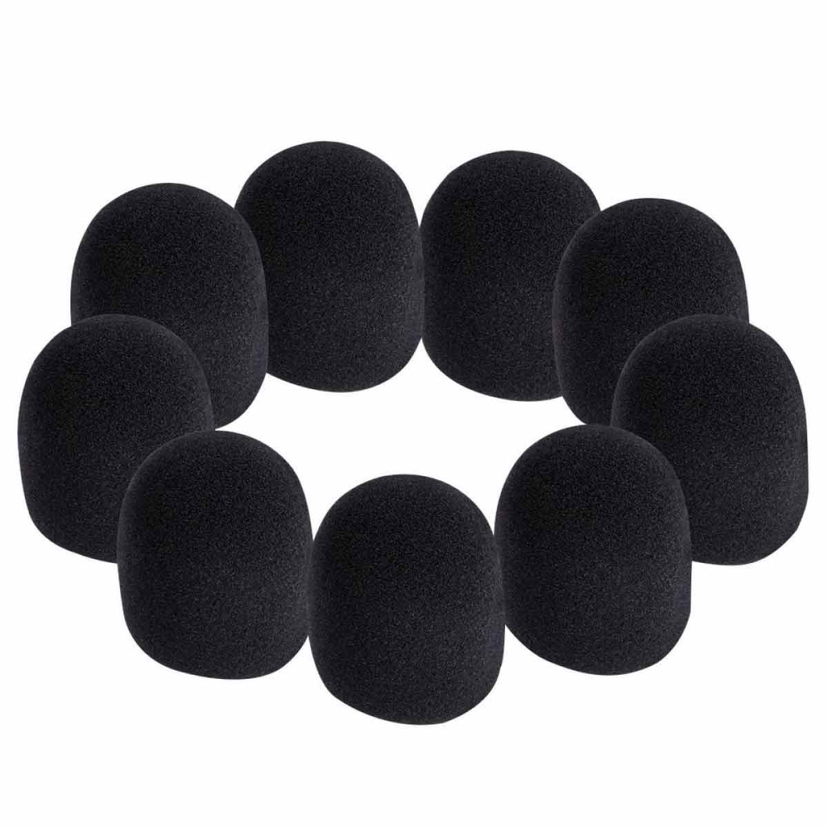 On-Stage Foam Windscreen Pack of 9 In Black or Assorted Colors-Black-Andy's Music