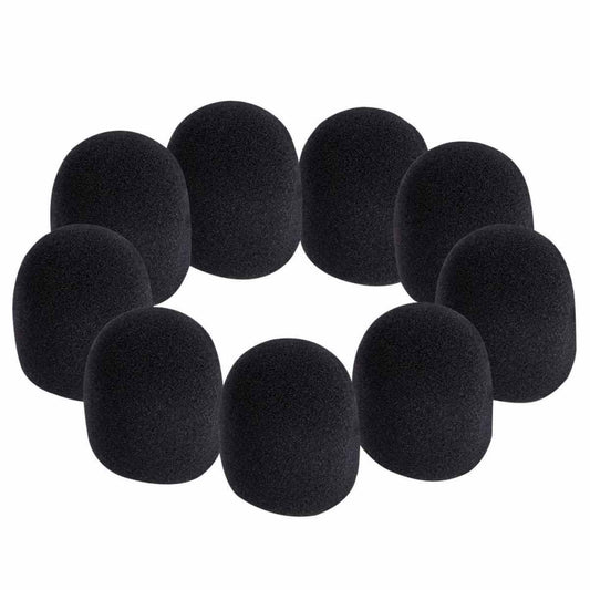 On-Stage Foam Windscreen Pack of 9 In Black or Assorted Colors-Black-Andy's Music