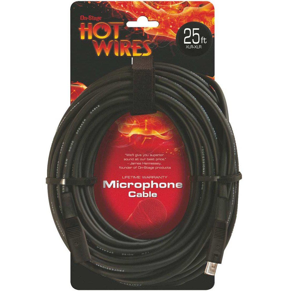 On-Stage Hot Wires Microphone Cables XLR-XLR-25'-Andy's Music