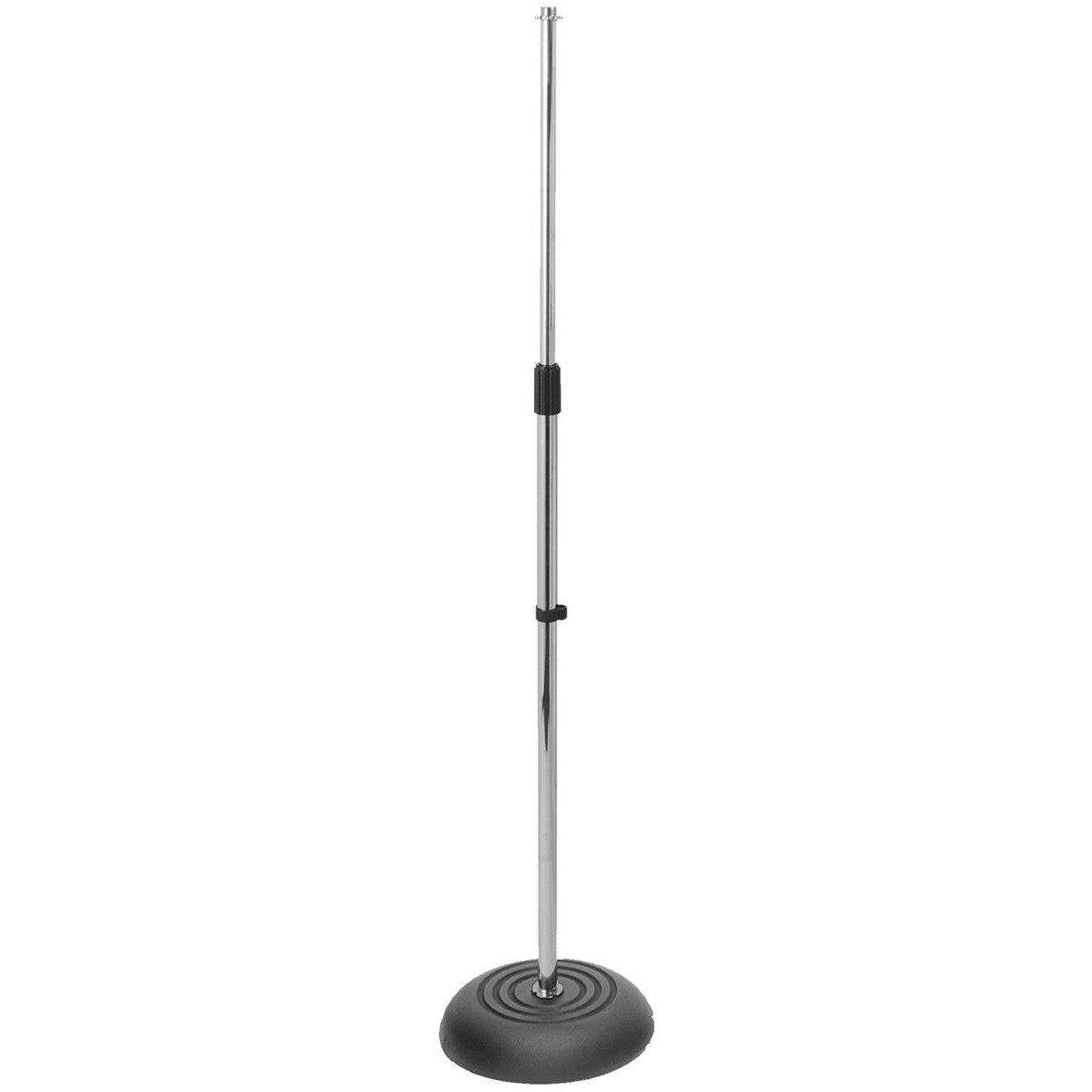 On-Stage Round Base Microphone Stand-Chrome-Andy's Music