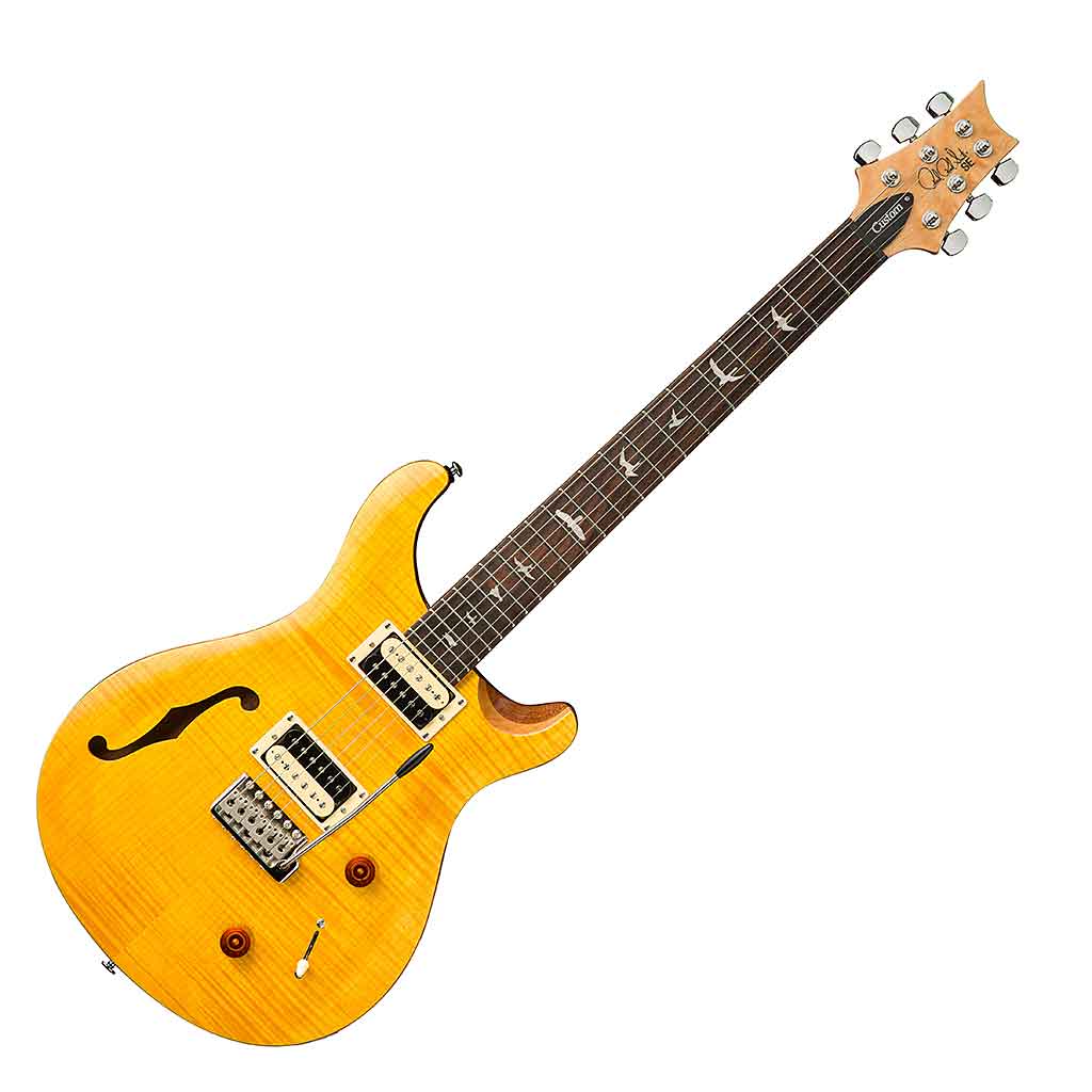 PRS SE Custom 22 Semi-Hollow Body Guitar With Deluxe Bag Santana Yellow