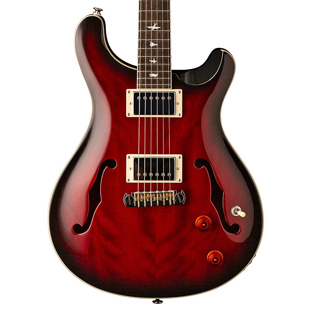 PRS SE Hollowbody Standard Electric Guitar With Case Fire Red Burst-Andy's Music