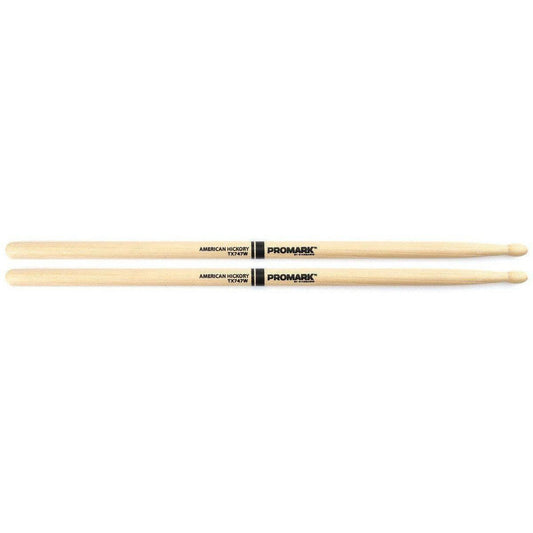 ProMark Hickory 747 "Rock" TX747W Wood Tip Drumsticks-Andy's Music