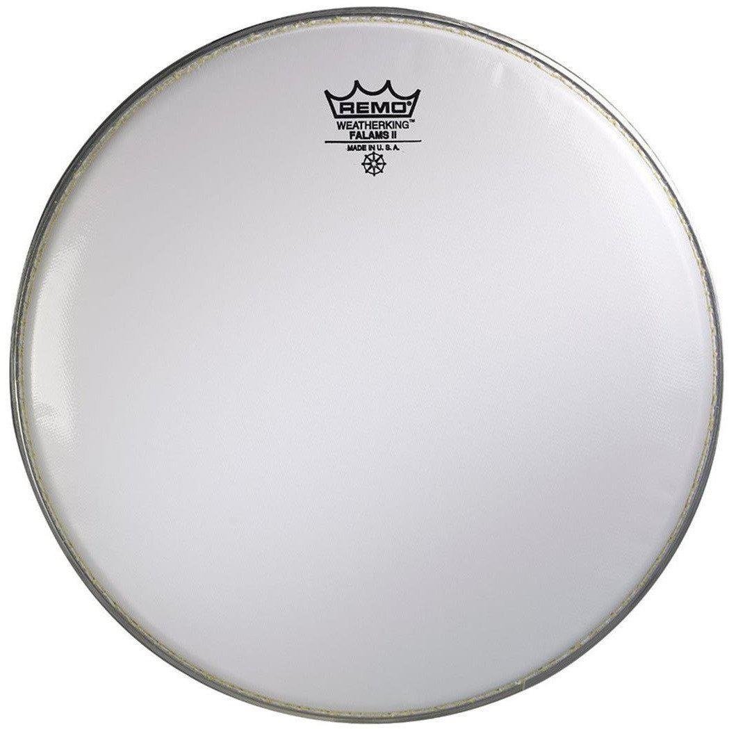 Remo Falams II Batter, Crimped, Smooth White, 14-inch-Andy's Music