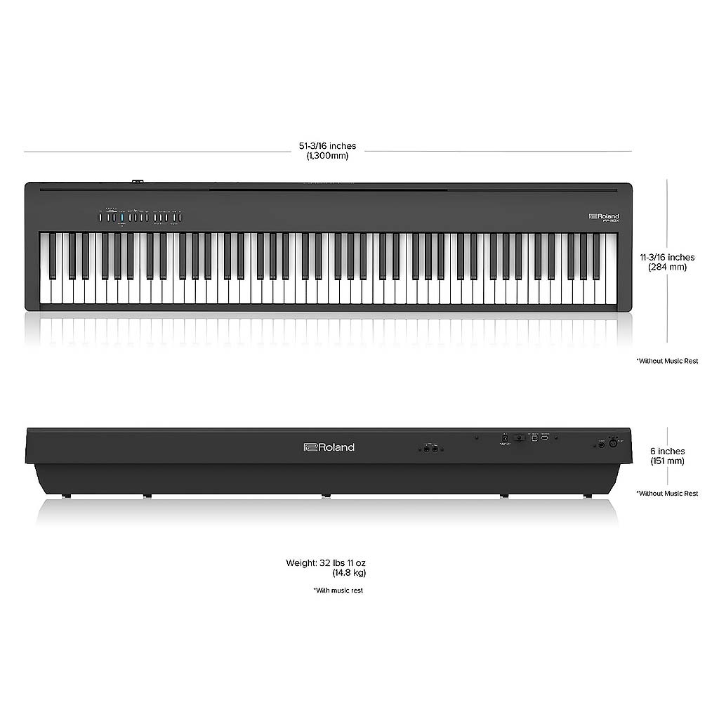 Roland FP30X Digital Piano Dimensions