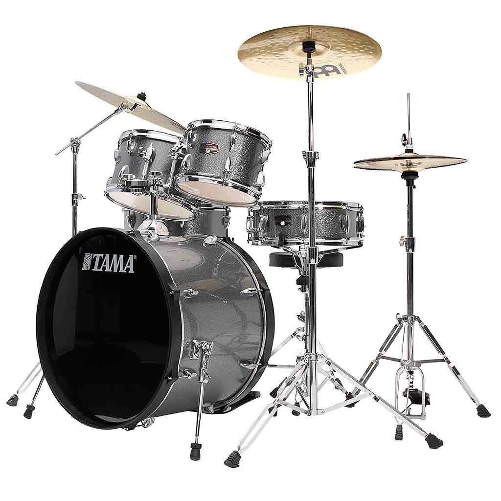 Tama Imperialstar IE52CGXS 5-Piece Complete Drum Set With Cymbals Galaxy Silver