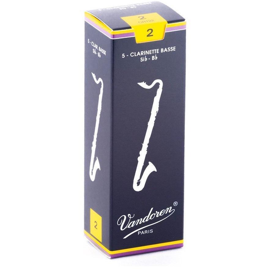 Vandoren Bass Clarinet Reeds 5-Pack Traditional-2.0-Andy's Music