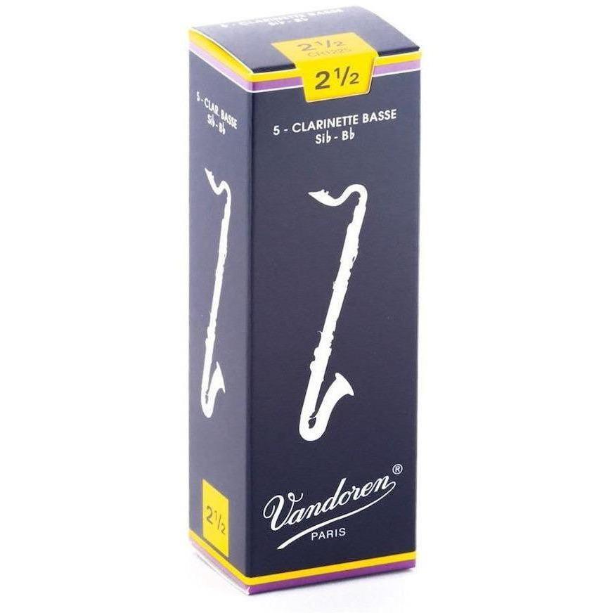 Vandoren Bass Clarinet Reeds 5-Pack Traditional-2.5-Andy's Music