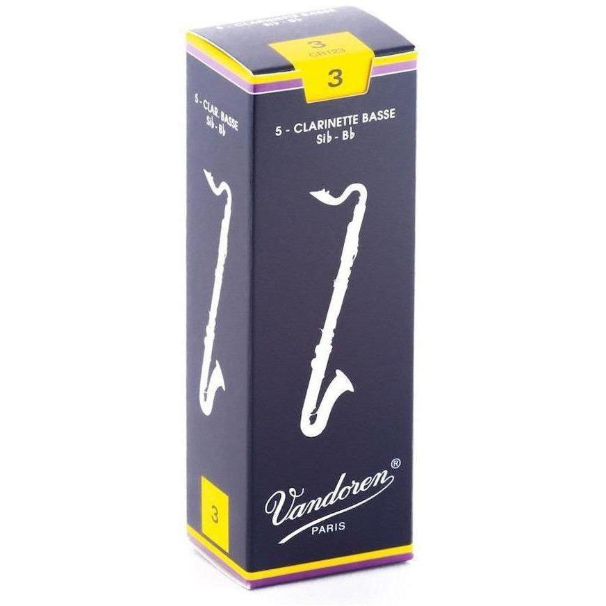 Vandoren Bass Clarinet Reeds 5-Pack Traditional-3.0-Andy's Music
