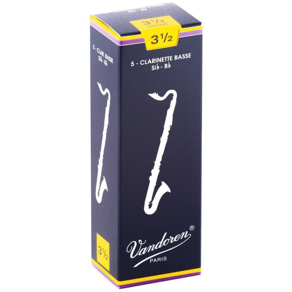 Vandoren Bass Clarinet Reeds 5-Pack Traditional-3.5-Andy's Music