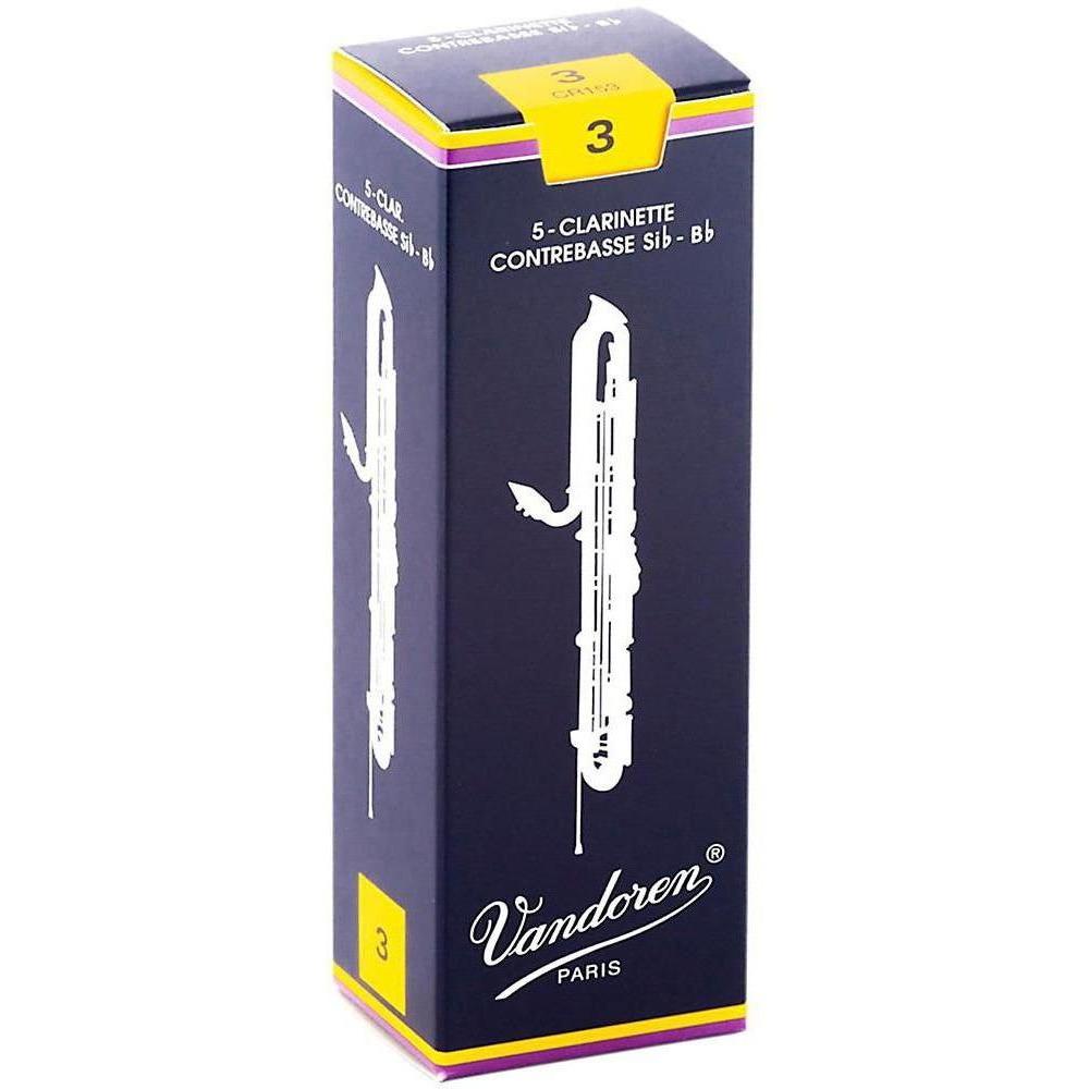Vandoren Contrabass Clarinet Traditional Reeds 5-Pack-Andy's Music