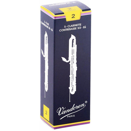 Vandoren Contrabass Clarinet Traditional Reeds 5-Pack-Andy's Music