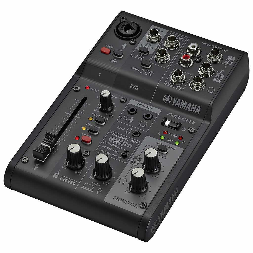 Yamaha AG03MK2B USB Mixer and Audio Interface Black