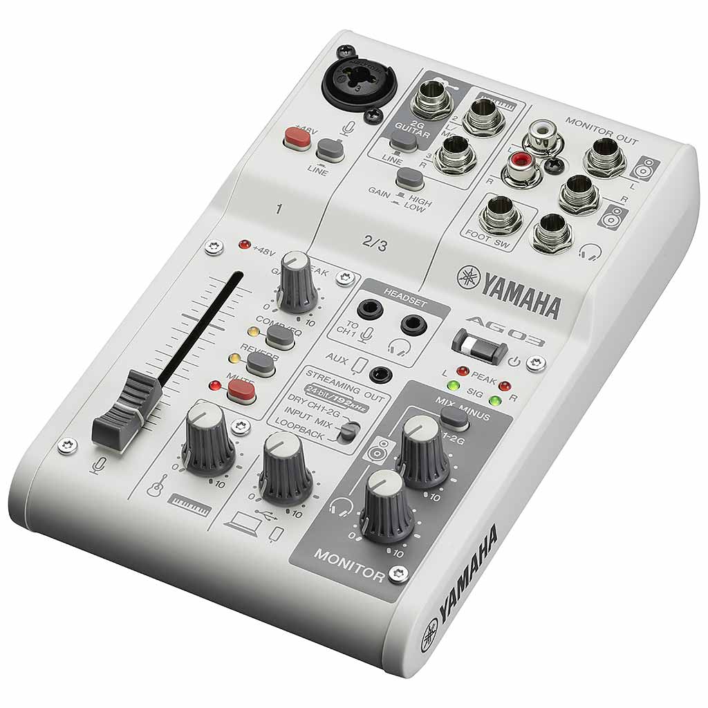 Yamaha AG03MK2W USB Mixer and Audio Interface White